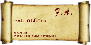 Fodi Aléna névjegykártya